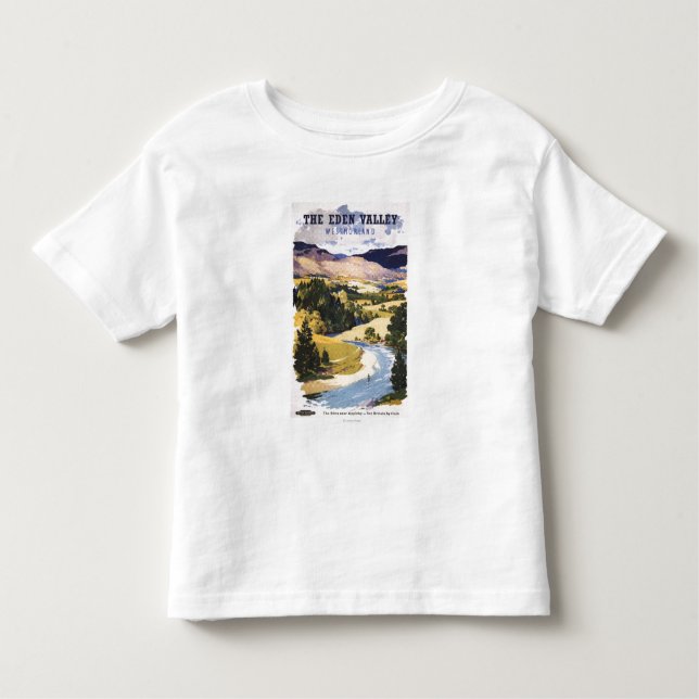 Camiseta Infantil Pescador no vale de Eden (Frente)