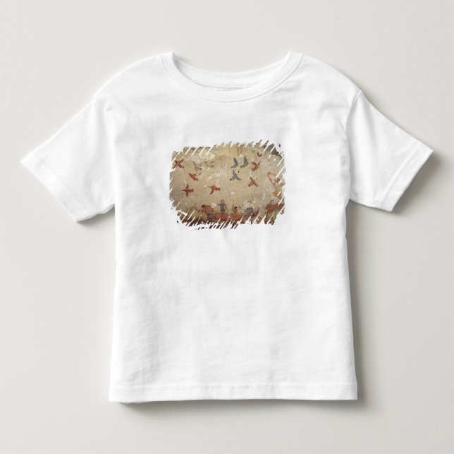 Camiseta Infantil Pescadores em um voo do barco e dos pássaros (Frente)