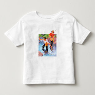 Camiseta Infantil Pescando um peixe por R.J. Cavaliere