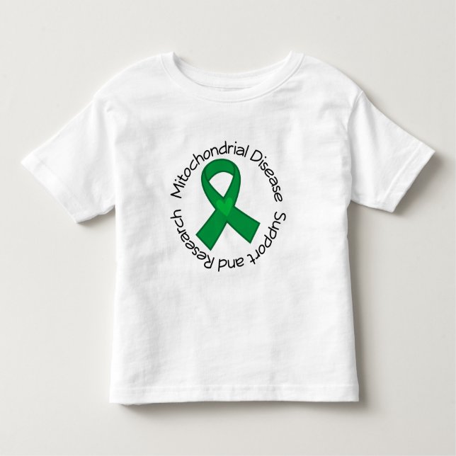 Camiseta Infantil Pesquisa mitocondrial e apoio (Frente)