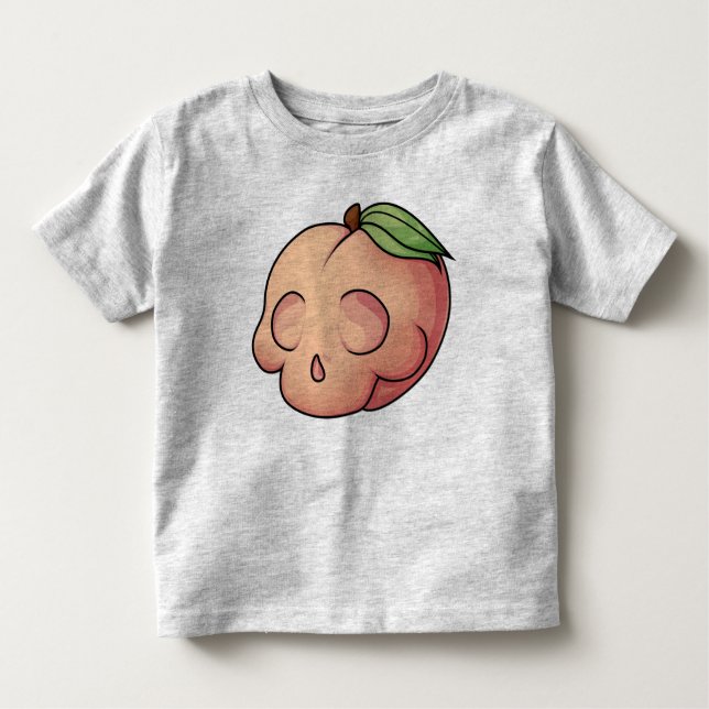 Camiseta Infantil Pêssego Crânio Mortal (Frente)