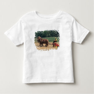 Camiseta Infantil Pessoas simples do país de Amish no cultivo com