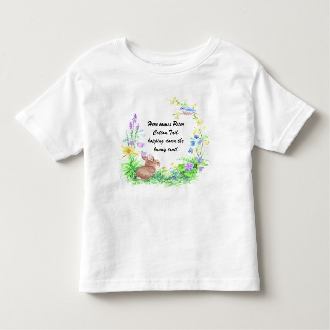 Camiseta Infantil Peter Cotton Tail (Frente)