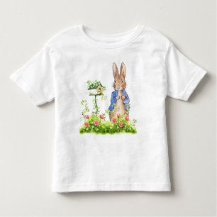Camiseta Infantil Peter o Coelho em Seu Jardim