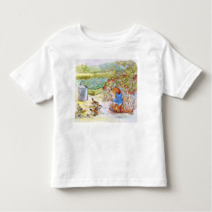 Camiseta Infantil Peter o Coelho Tumbling no Vegie Patch