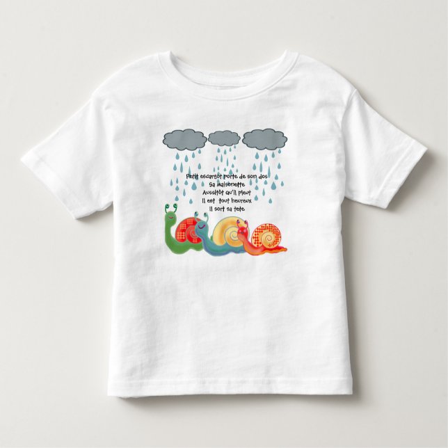 Camiseta Infantil Petit escargot (Frente)