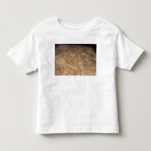 Camiseta Infantil Petroglyph cinzelado que descreve figuras