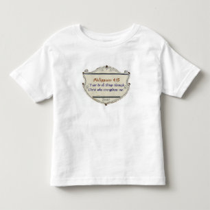 Camiseta Infantil Philippians 4:13 Shield
