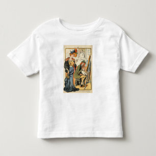Camiseta Infantil Phryne: caricatura do modelo de um artista