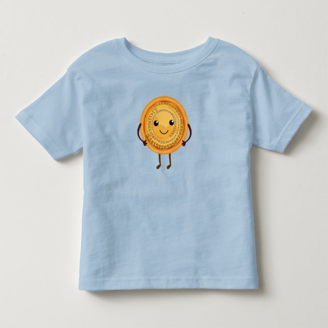 Camiseta Infantil Pi, Cartoon Pie (Frente)