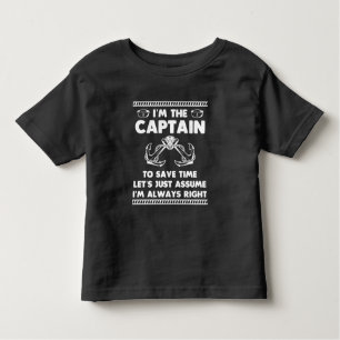 Camiseta Infantil  Piada de Barco do Capitão Humor do Barco Engraç