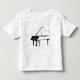 Camiseta Infantil Piano Esboço