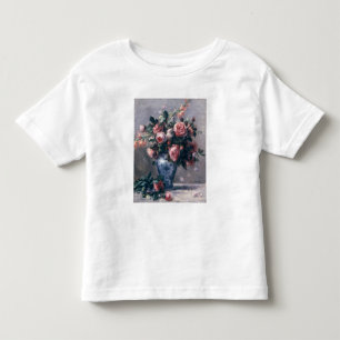 Camiseta Infantil Pierre um vaso de Renoir dos rosas