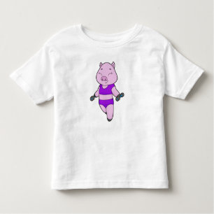 Camiseta Infantil Pig Malhação Dumbbell
