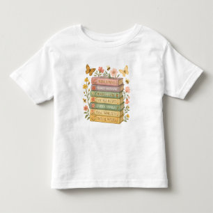 Camiseta Infantil Pilha Botânica Natureza e Livro