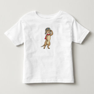 Camiseta Infantil Piloto Meerkat com chapéu piloto