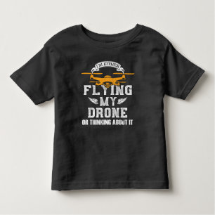 Camiseta Infantil Piloto Multirotor de Drone Quadcopter Voando Meu D
