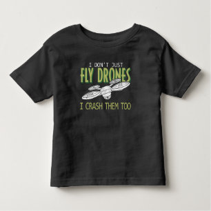 Camiseta Infantil Piloto Multirotor-Quadcopter Drone os trava também