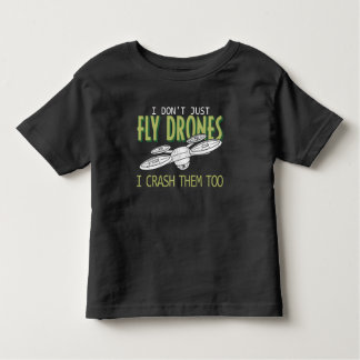 Camiseta Infantil Piloto Multirotor-Quadcopter Drone os trava também