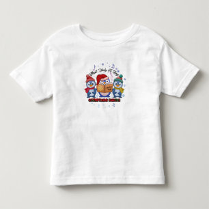 Camiseta Infantil Pinças bonitas cantando músicas de Natal