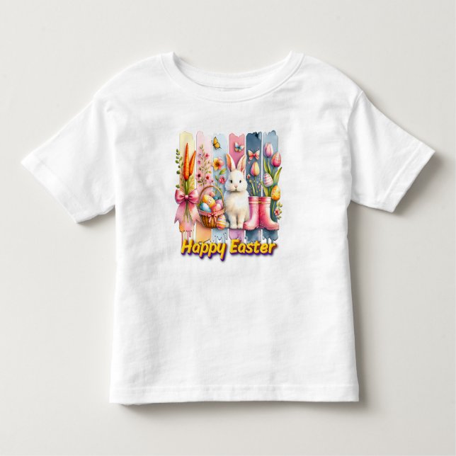 Camiseta Infantil Pincelada de Páscoa  (Frente)