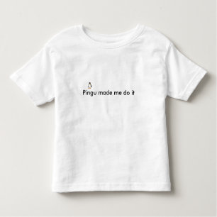 Camiseta Infantil Pingu fez-me fazê-lo