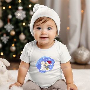 Camiseta Infantil Pinguim Adorável e Boneco de Neve