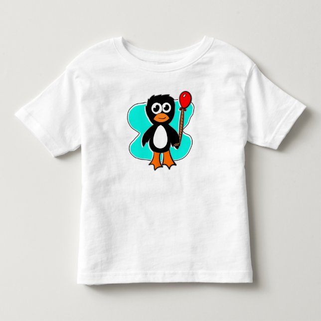 Camiseta Infantil Pinguim Balão (Frente)