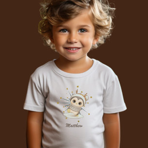 Camiseta Infantil Pinguim Boho De Inverno Com Estrelas E Nome