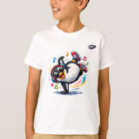 Camiseta Infantil Pinguim Breakdancing Legal