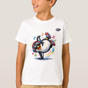 Camiseta Infantil Pinguim Breakdancing Legal