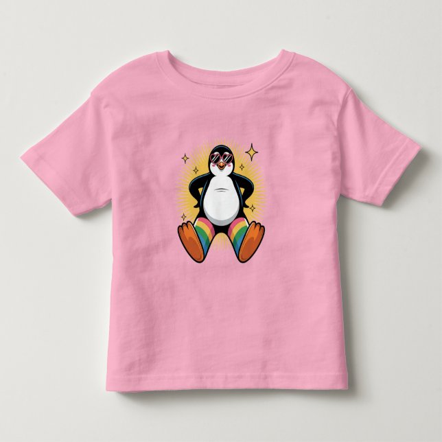 Camiseta Infantil Pinguim Caprichoso Caroon (Frente)