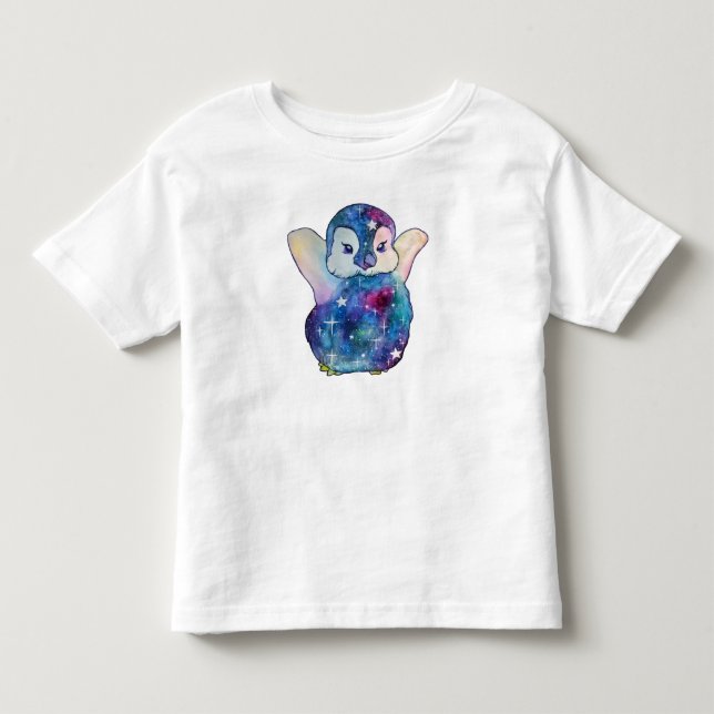 Camiseta Infantil Pinguim chamado Botão (Frente)