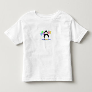 Camiseta Infantil Pinguim com Balões Coloridos