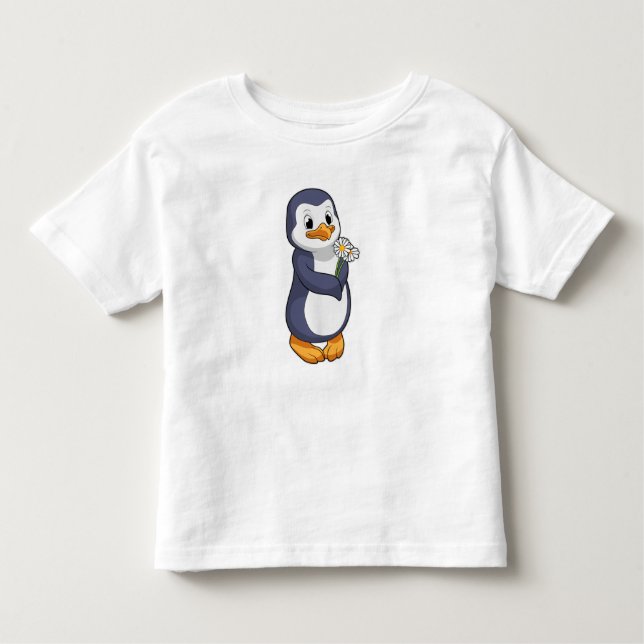 Camiseta Infantil Pinguim com Daisy (Frente)