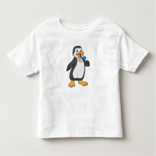 Camiseta Infantil Pinguim com doces de pirulito