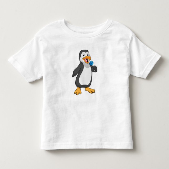 Camiseta Infantil Pinguim com doces de pirulito (Frente)