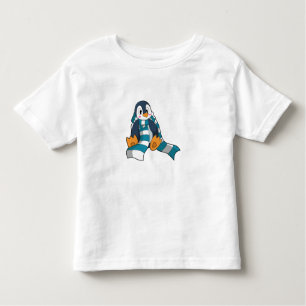 Camiseta Infantil Pinguim com Scarf