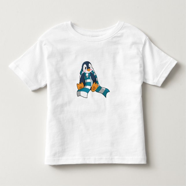 Camiseta Infantil Pinguim com Scarf (Frente)