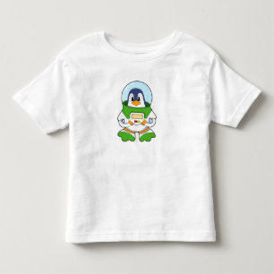 Camiseta Infantil Pinguim como astronauta com fantasia