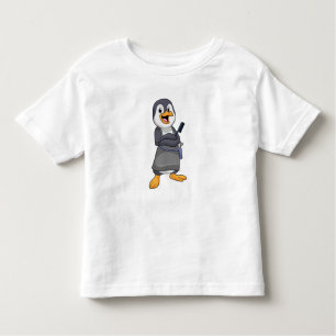 Camiseta Infantil Pinguim como Lista de Cabelos com Comb