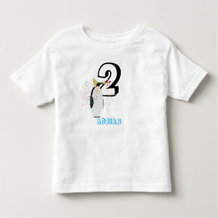 Camiseta Infantil Pinguim - Crianças Festas de aniversário - Idade