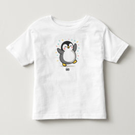 Camiseta Infantil Pinguim dançando feliz Ilustração personalizada pa