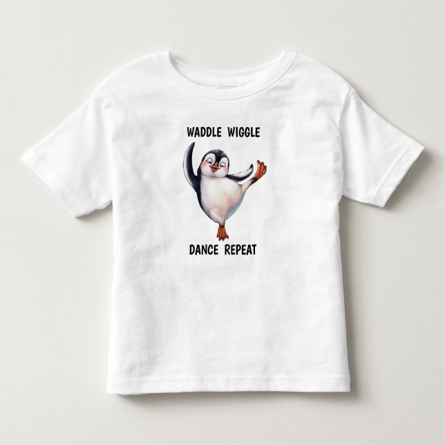 Camiseta Infantil Pinguim Dançante (Frente)
