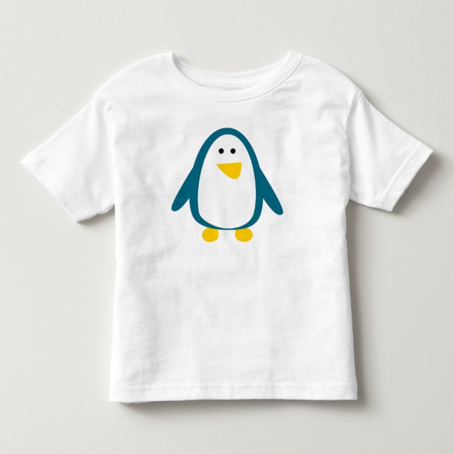 Camiseta Infantil Pinguim de Desenho Fofo (Frente)