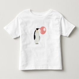 Camiseta Infantil Pinguim de Goma de Mascar Cute Sopra Bolha