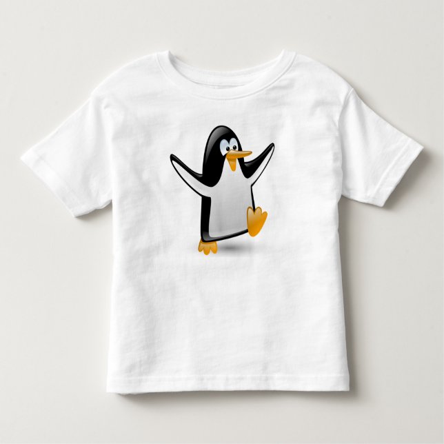 Camiseta Infantil Pinguim engraçado bonito (Frente)