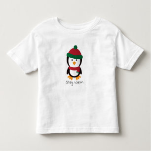 Camiseta Infantil Pinguim Fique Quente