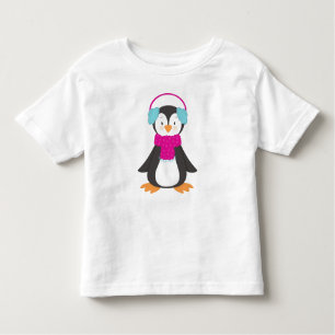 Camiseta Infantil Pinguim Gato, Pinguim De Bebê, Pinguim Com Scarf