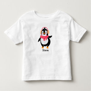 Camiseta Infantil Pinguim Jolly Natal em Scarf com Malgas